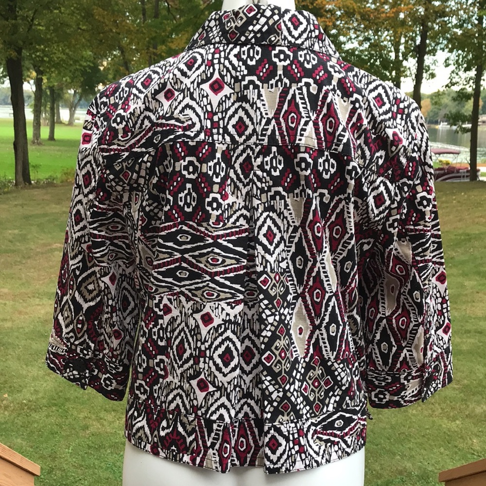 Colorful Ruby Rd loose jacket 14 - Picture 3 of 9